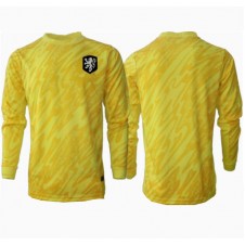 Nederländerna Målvakt Bortatröja EM 2024 Långa ärmar